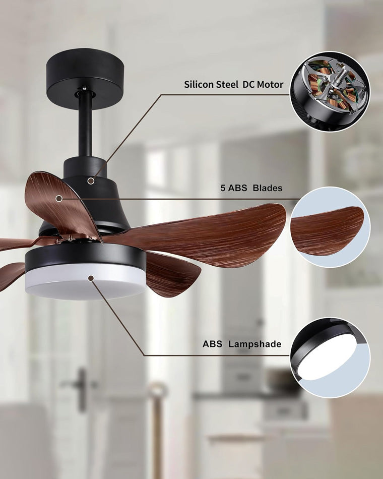 WOMO Petite lampe de ventilateur de plafond de ferme moderne-WM5044