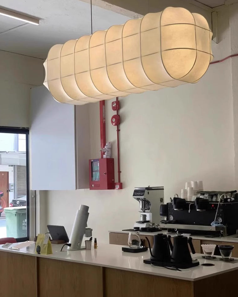 Lustre rectangulaire en tissu WOMO-WM2957