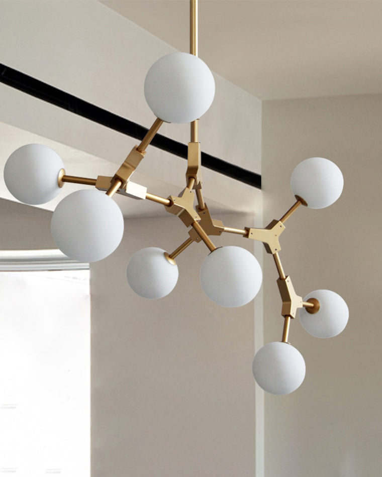 Lustre en verre dépoli à bulles de branchement WOMO-WM2514