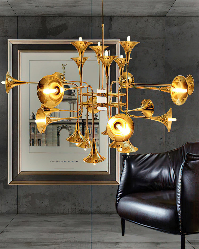 WOMO Gold Flower Chandelier Art Deco-WM2614
