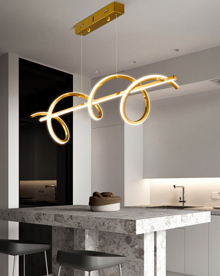 WOMO Lustre Lineaire Doré Salle à Manger-WM2723