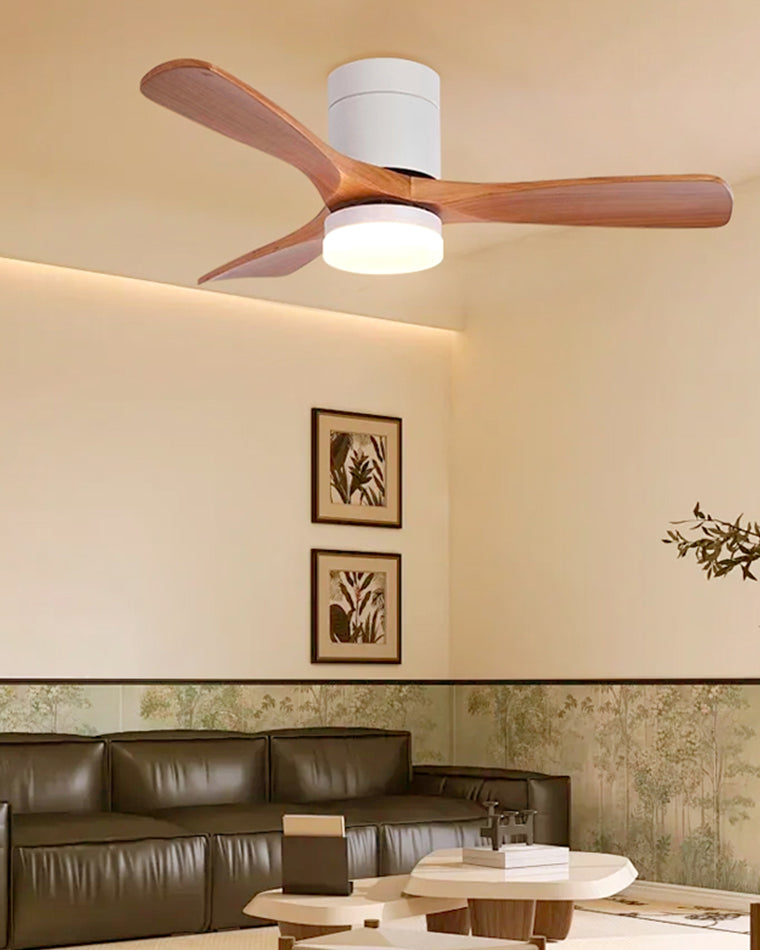 WOMO 3 Wood Blade Hugger Lampe de ventilateur de plafond-WM5116