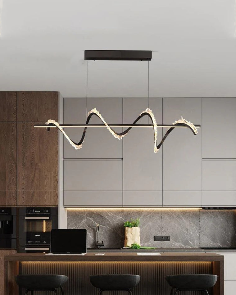 Lustre linéaire en cristal WOMO Swirl-WM2713
