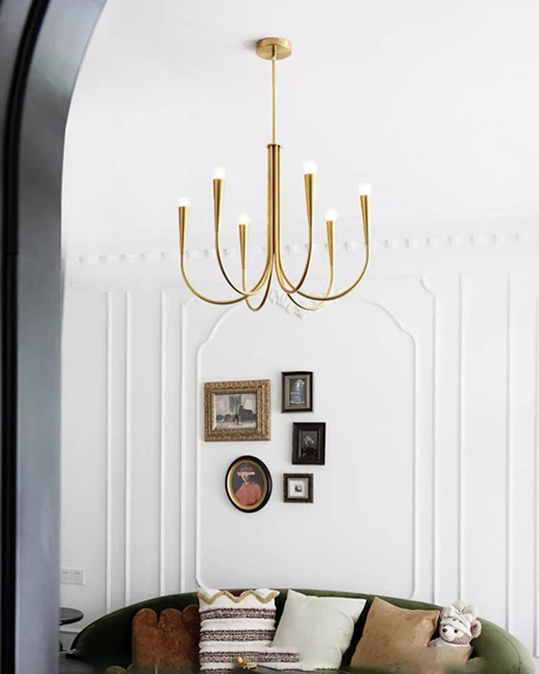 WOMO Lustre Bras Articulé Bougie Doré/Noir-WM2508