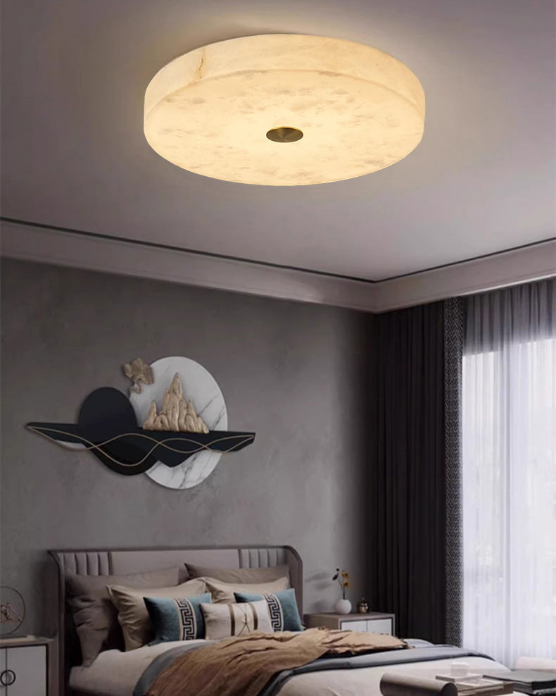 Plafonnier rond moderne en albâtre WOMO-WM1118