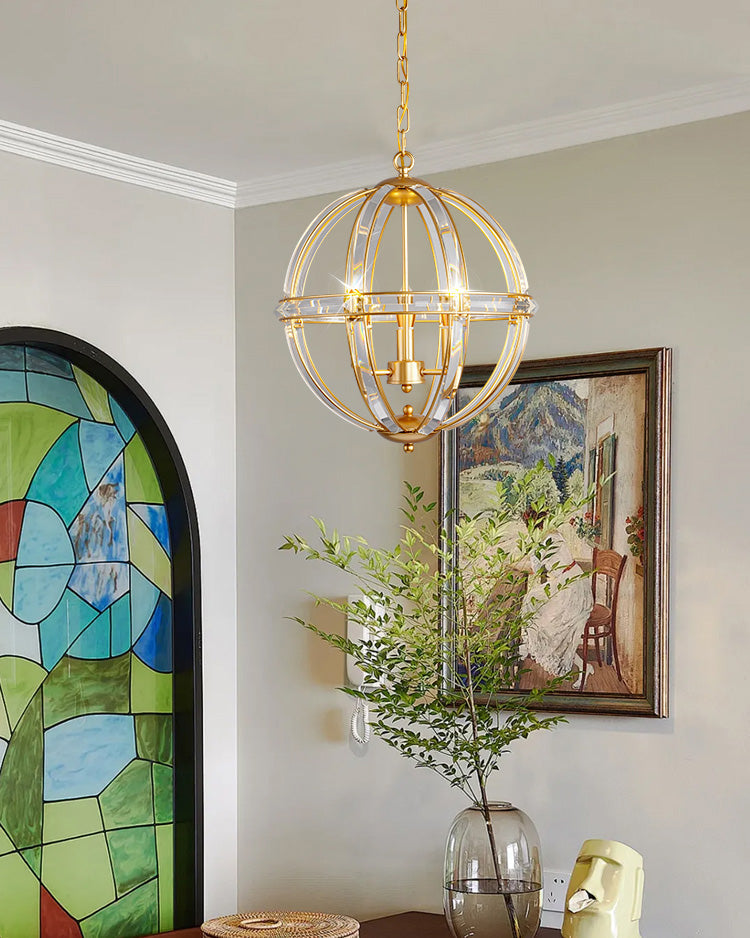 Lustre WOMO Cage Crystal Orb-WM2595