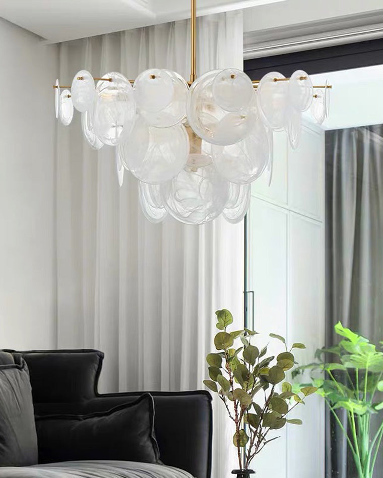 WOMO Lustre Feuille en Verre Art Deco-WM2477