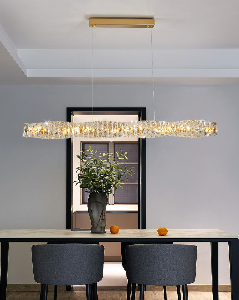 WOMO Suspension Lineaire Cristal pour Salle à Manger - WM2193