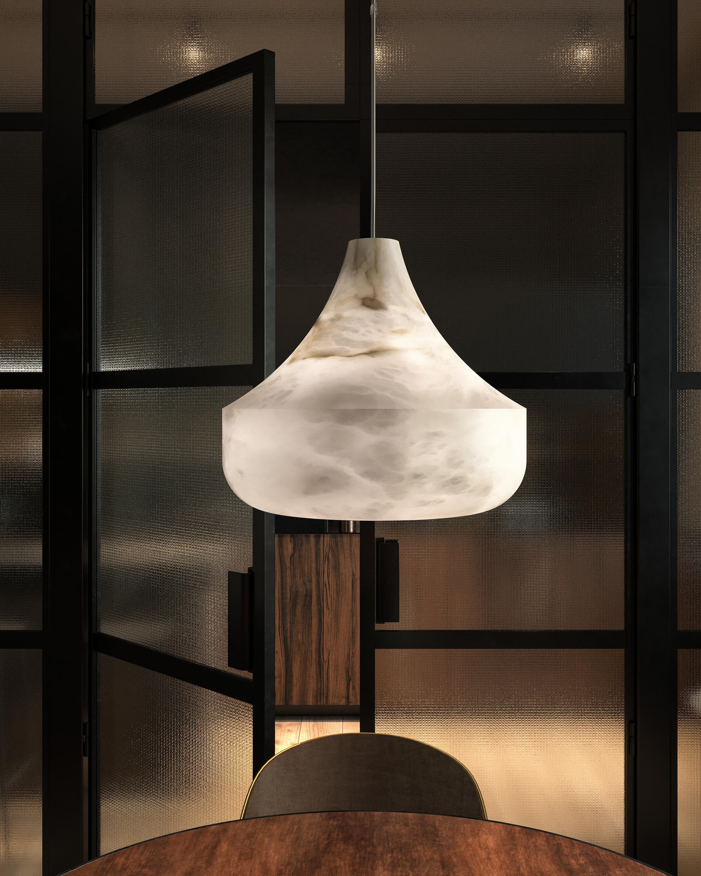 WOMO-WM2905 Cone Alabaster Pendant Light