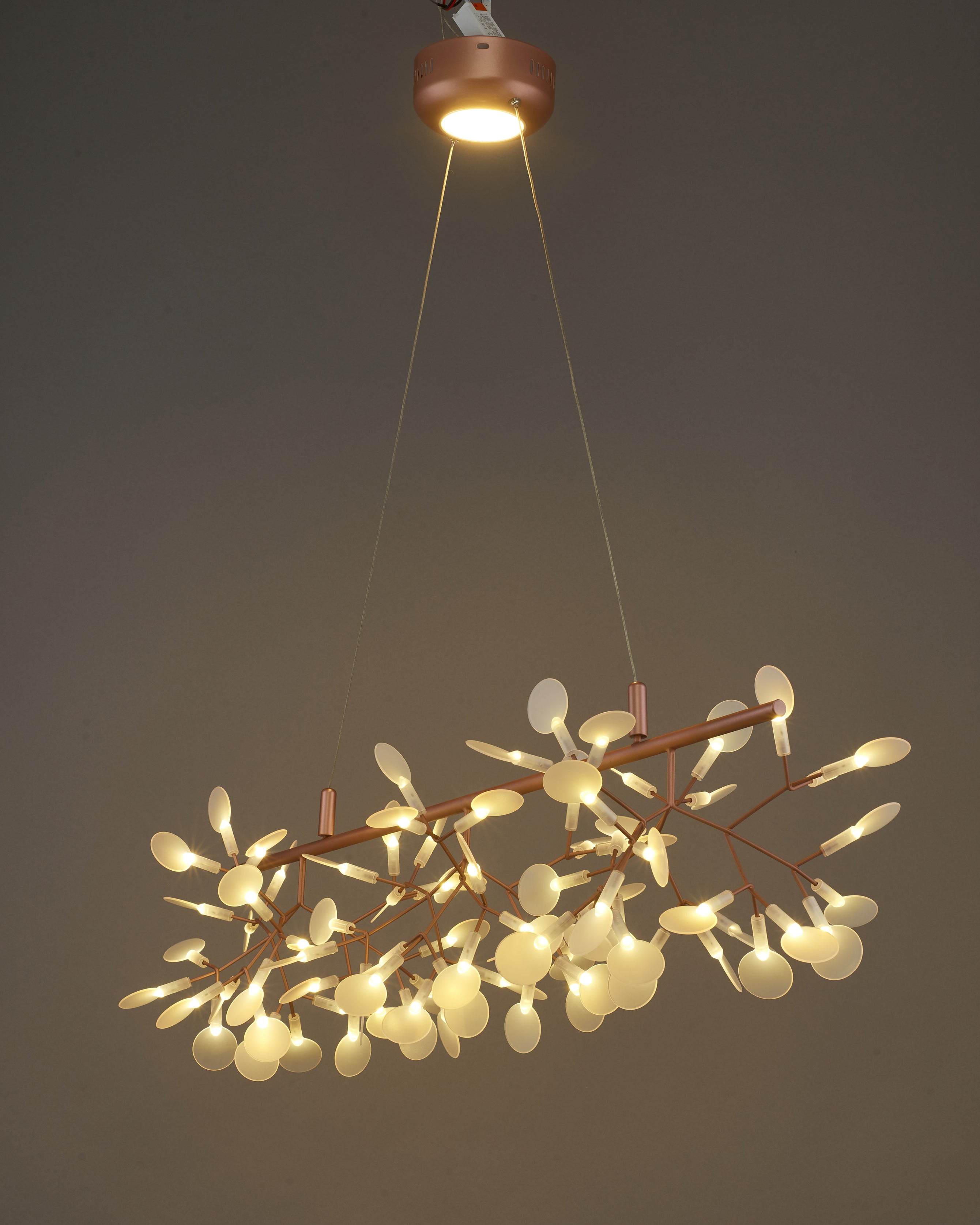 WOMO Lustre Linéaire Branche Led Rose Doré-WM2436