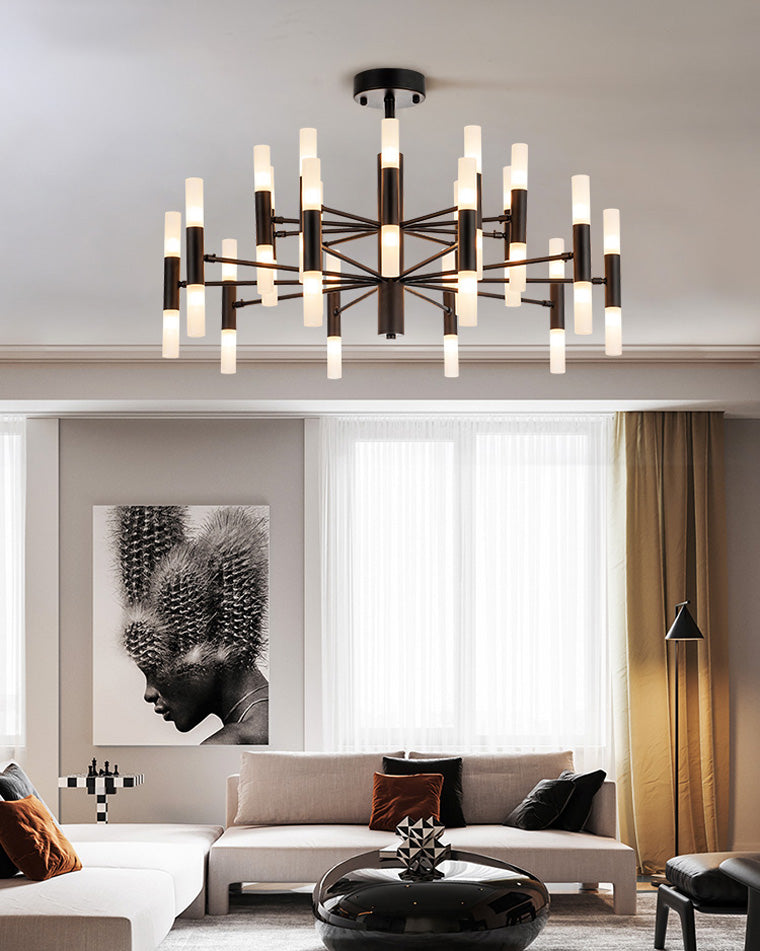 WOMO Lustre Bougies Led Doré/Noir-WM2447