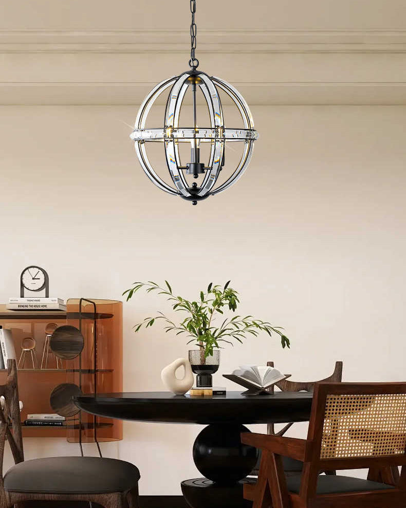 Lustre WOMO Cage Crystal Orb-WM2595