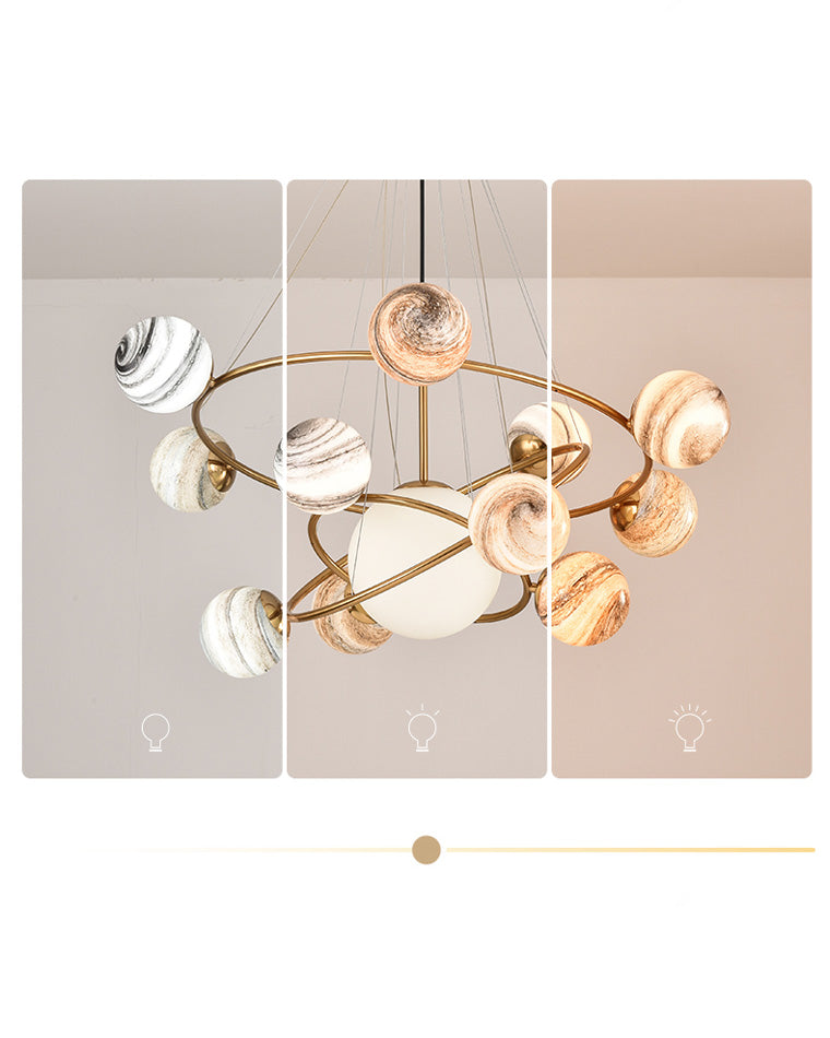 Lustre en verre WOMO Planet-WM2385