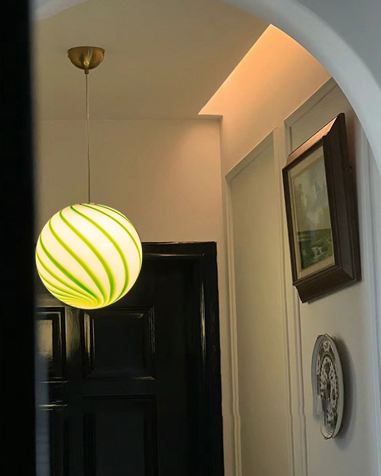 Suspension WOMO Swirl Glass Globe-WM2613