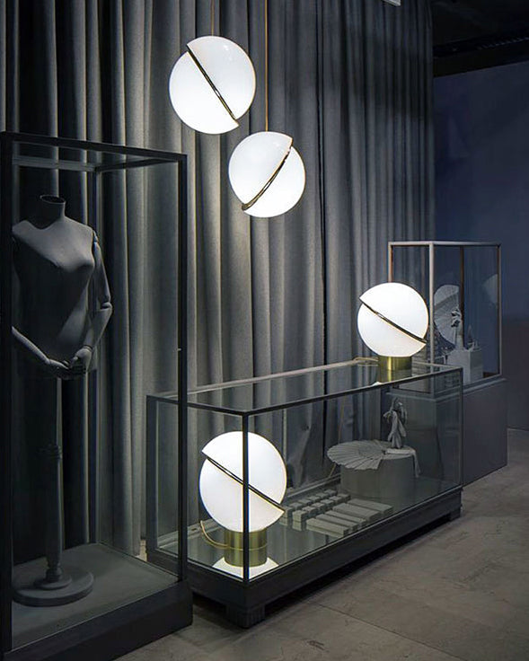 WOMO Gold Glass Ball Suspension-WM2679