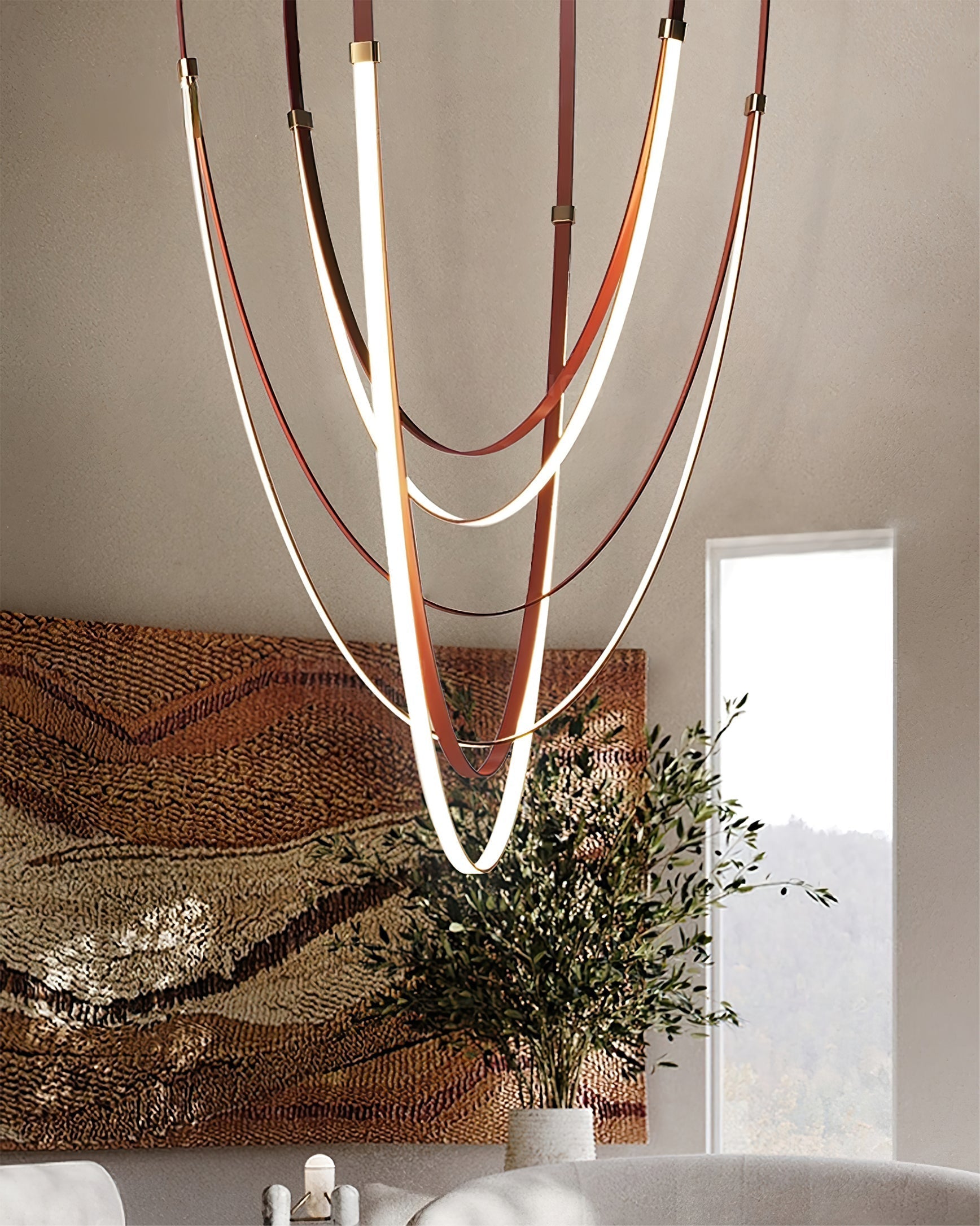 WOMO Lustre Simili-Cuir Led Décorative-WM2908