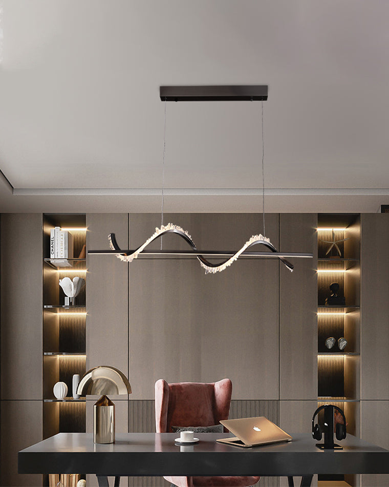 Lustre linéaire en cristal WOMO Swirl-WM2713