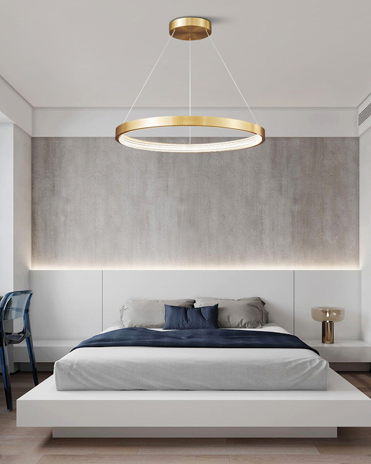WOMO Lustre Anneaux Led Doré/Noir-WM2357