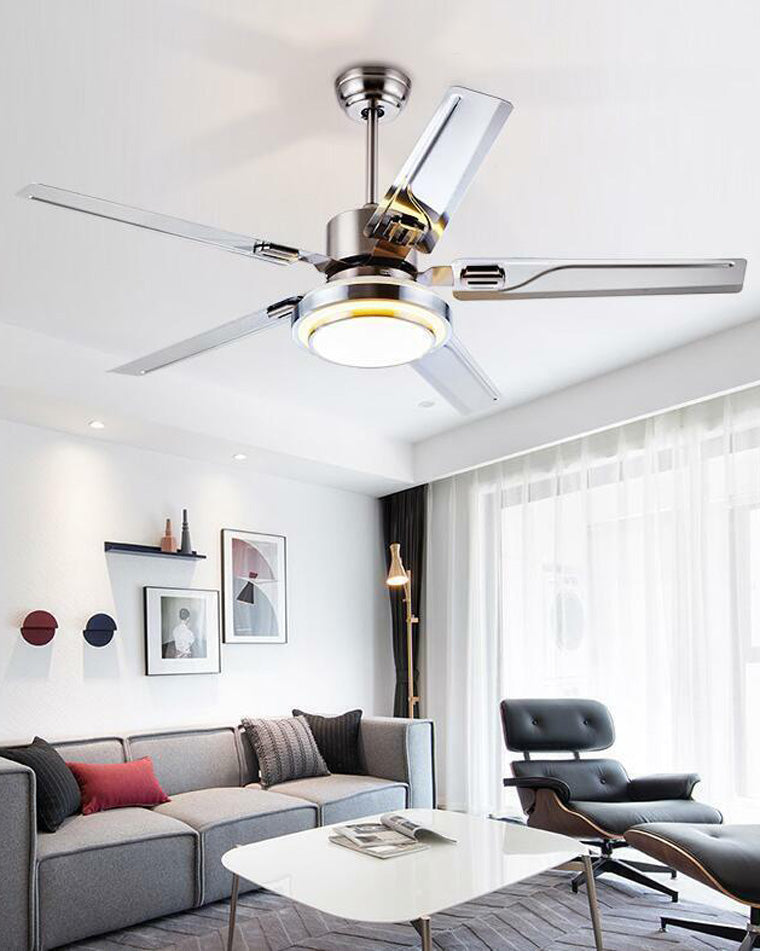 Lampe de ventilateur de plafond en acier inoxydable WOMO Slimline-WM5112
