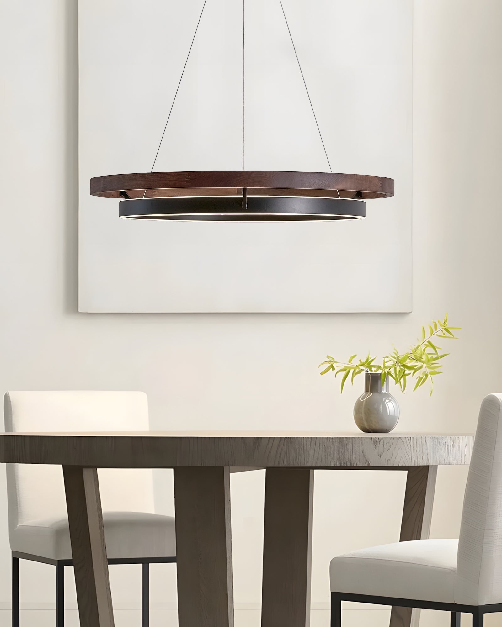 WOMO Wooden LED Ring Chandelier-WM2492