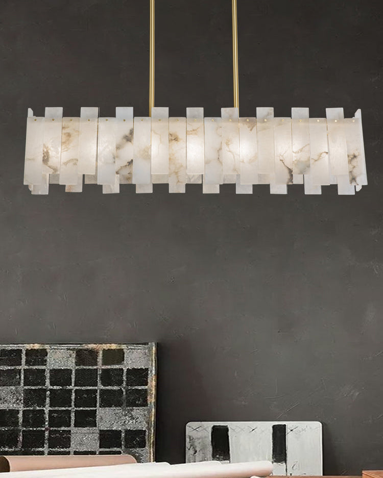 Lustre rectangulaire en alabâtre WOMO-WM2856