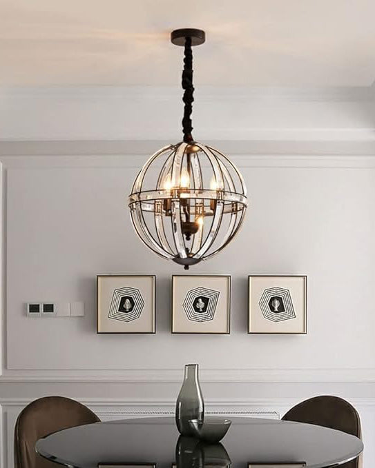 Lustre WOMO Cage Crystal Orb-WM2595