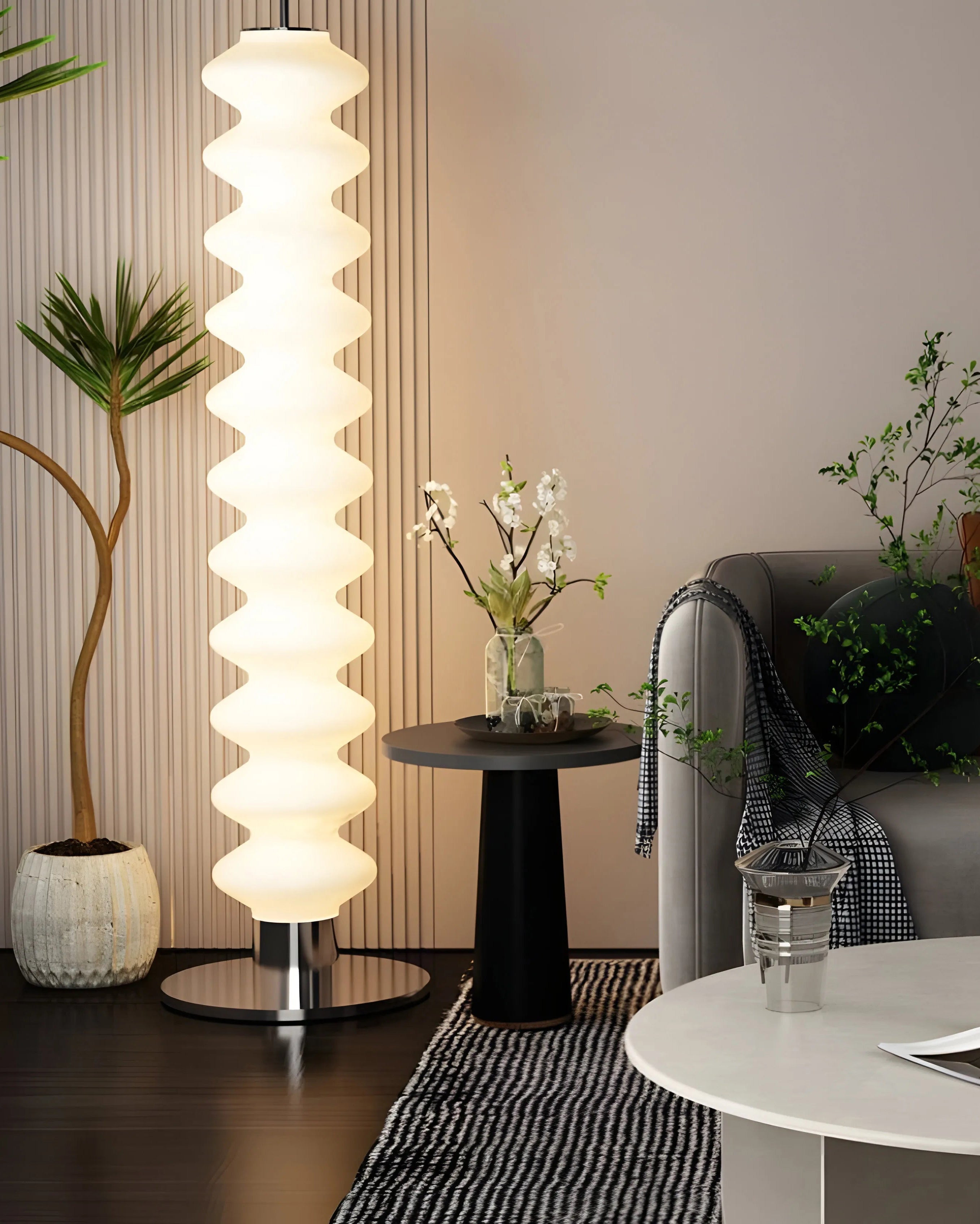 WOMO Lampe sur Pied Boules de Verre Empilées - WM7127