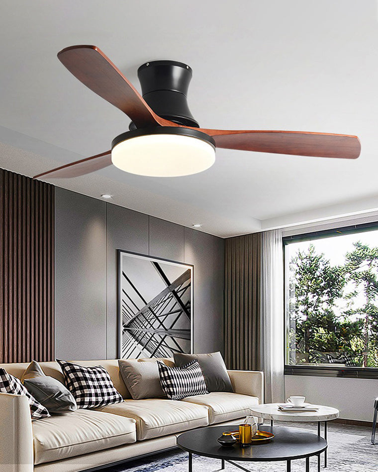 WOMO 3 Wood Blade Hugger Lampe de ventilateur de plafond-WM5120