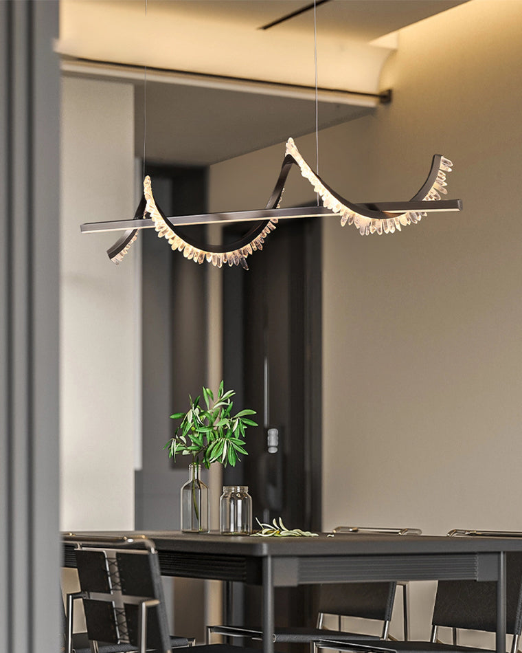 Lustre linéaire en cristal WOMO Swirl-WM2713