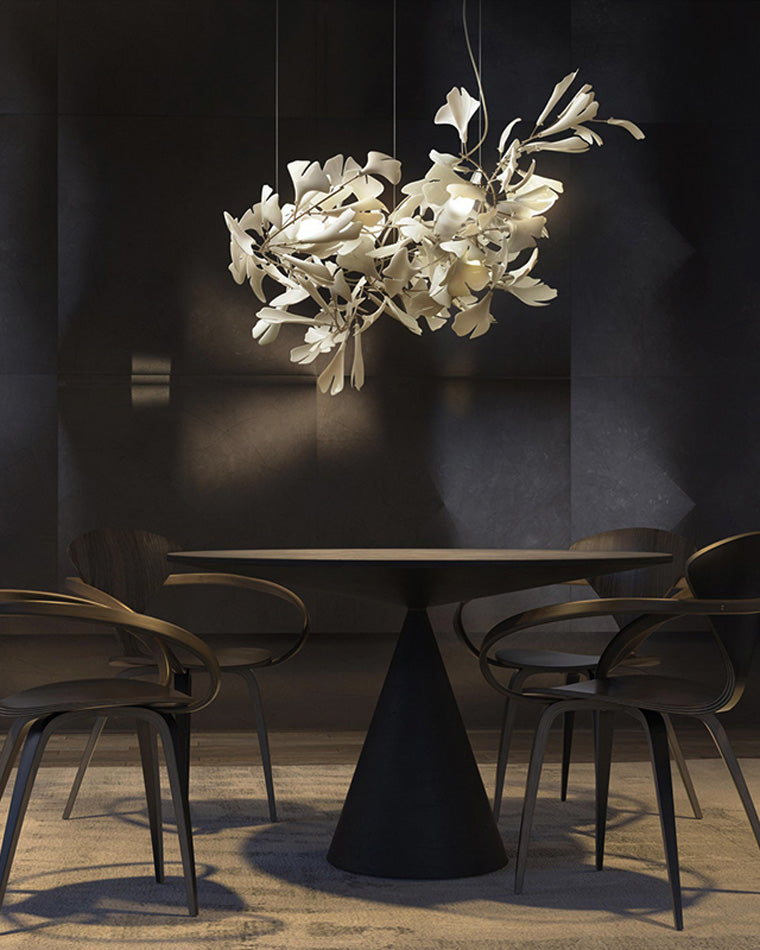 WOMO Lustre Long Feuille de Ginkgo Céramiqu Décorative-WM2430
