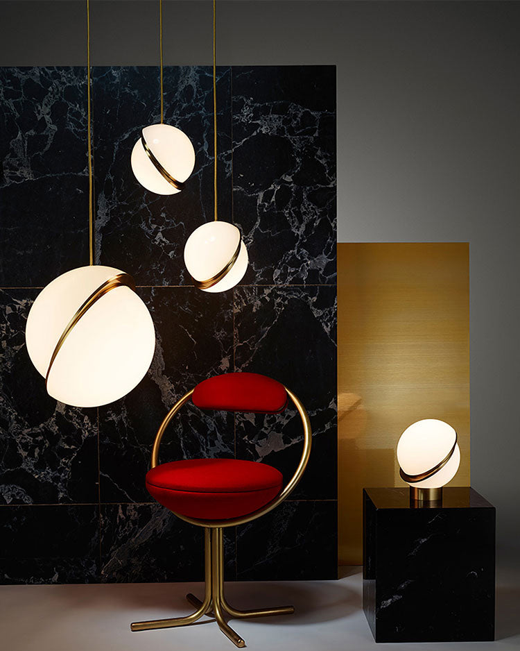 WOMO Gold Glass Ball Suspension-WM2679