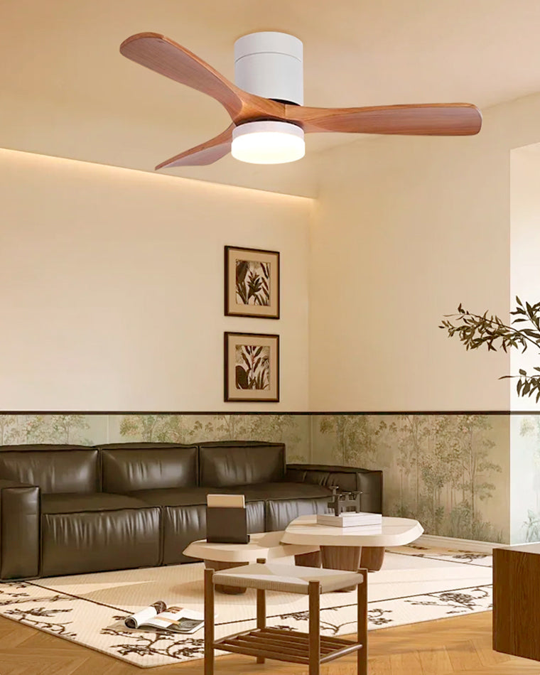 WOMO 3 Wood Blade Hugger Lampe de ventilateur de plafond-WM5116