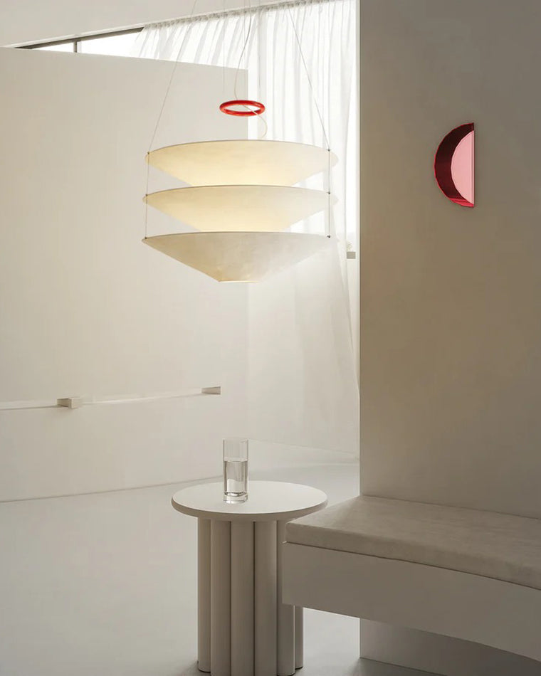 WOMO-WM2775 Tiered Cone Rice Paper Pendant Light