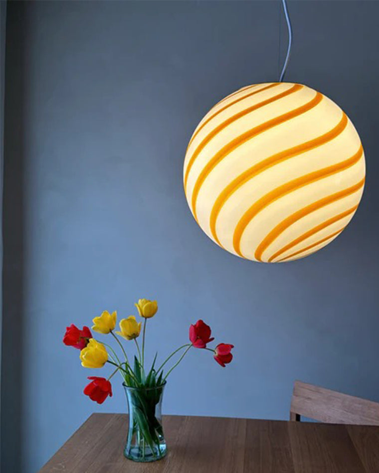 Suspension WOMO Swirl Glass Globe-WM2613
