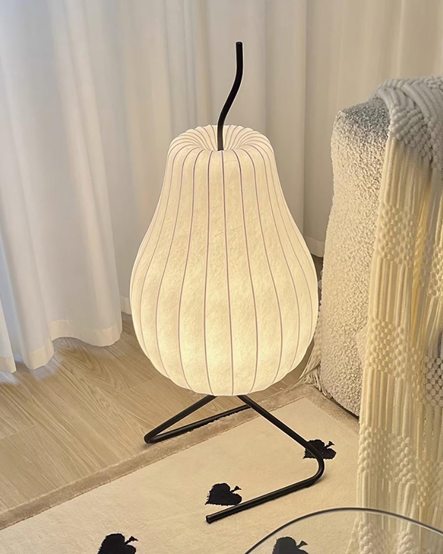 WOMO Lampe sur Pied Lanterne Poire en Soie - WM7126