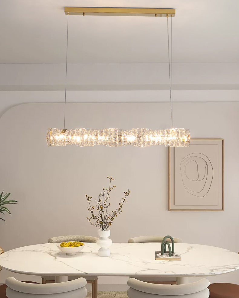 WOMO Suspension Lineaire Cristal pour Salle à Manger - WM2193