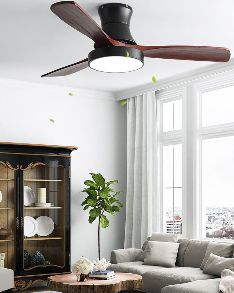 WOMO 3 Wood Blade Hugger Lampe de ventilateur de plafond-WM5120