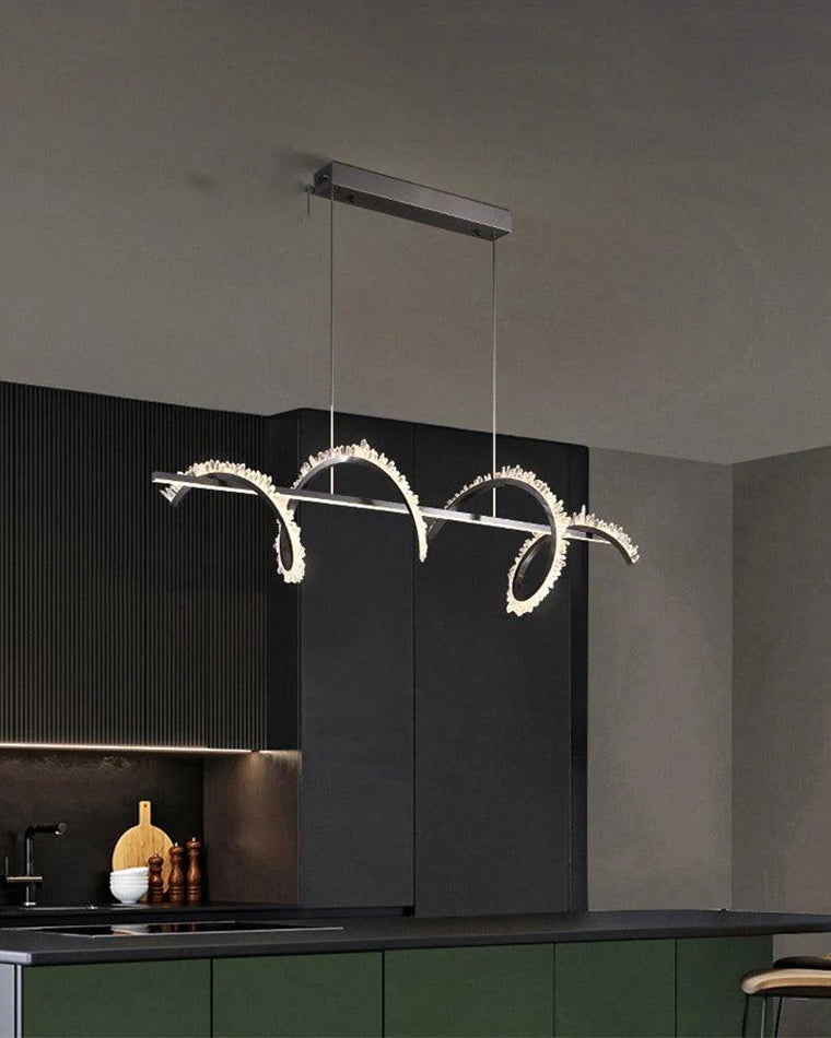 Lustre linéaire en cristal WOMO Swirl-WM2713