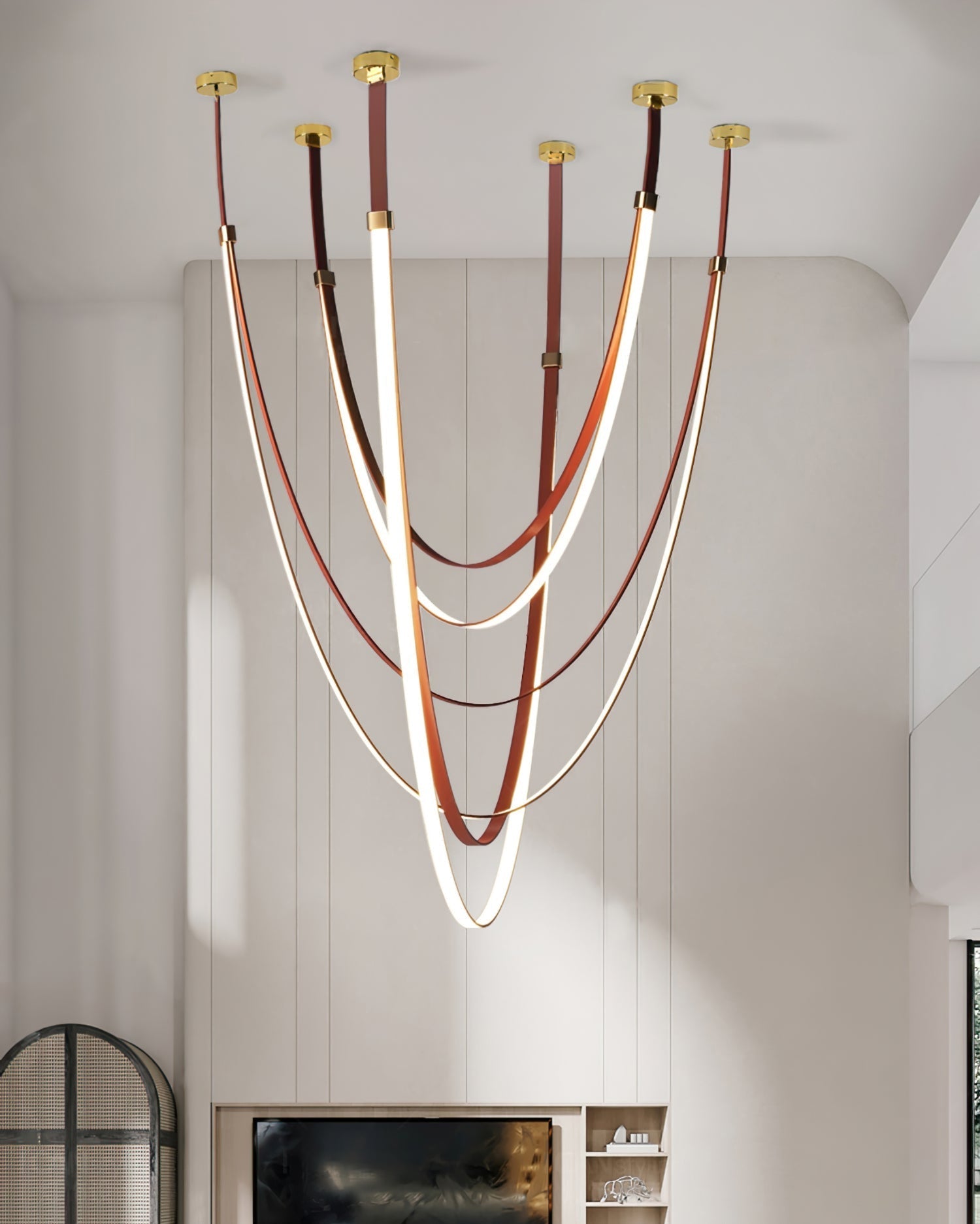 WOMO Lustre Simili-Cuir Led Décorative-WM2908