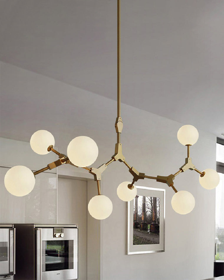 Lustre en verre dépoli à bulles de branchement WOMO-WM2514