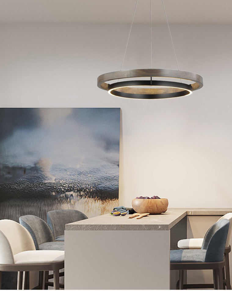 WOMO Wooden LED Ring Chandelier-WM2492