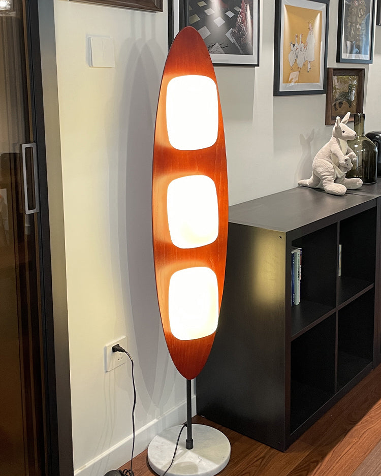 WOMO Lampe sur Pied Bois Ovale Moderne - WM7080