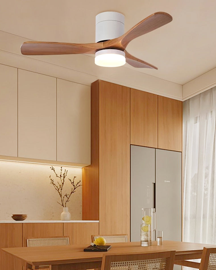 WOMO 3 Wood Blade Hugger Lampe de ventilateur de plafond-WM5116