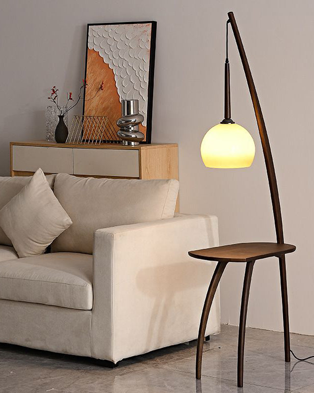 WOMO Lampe sur Pied Bois Suspendue avec Table - WM7130