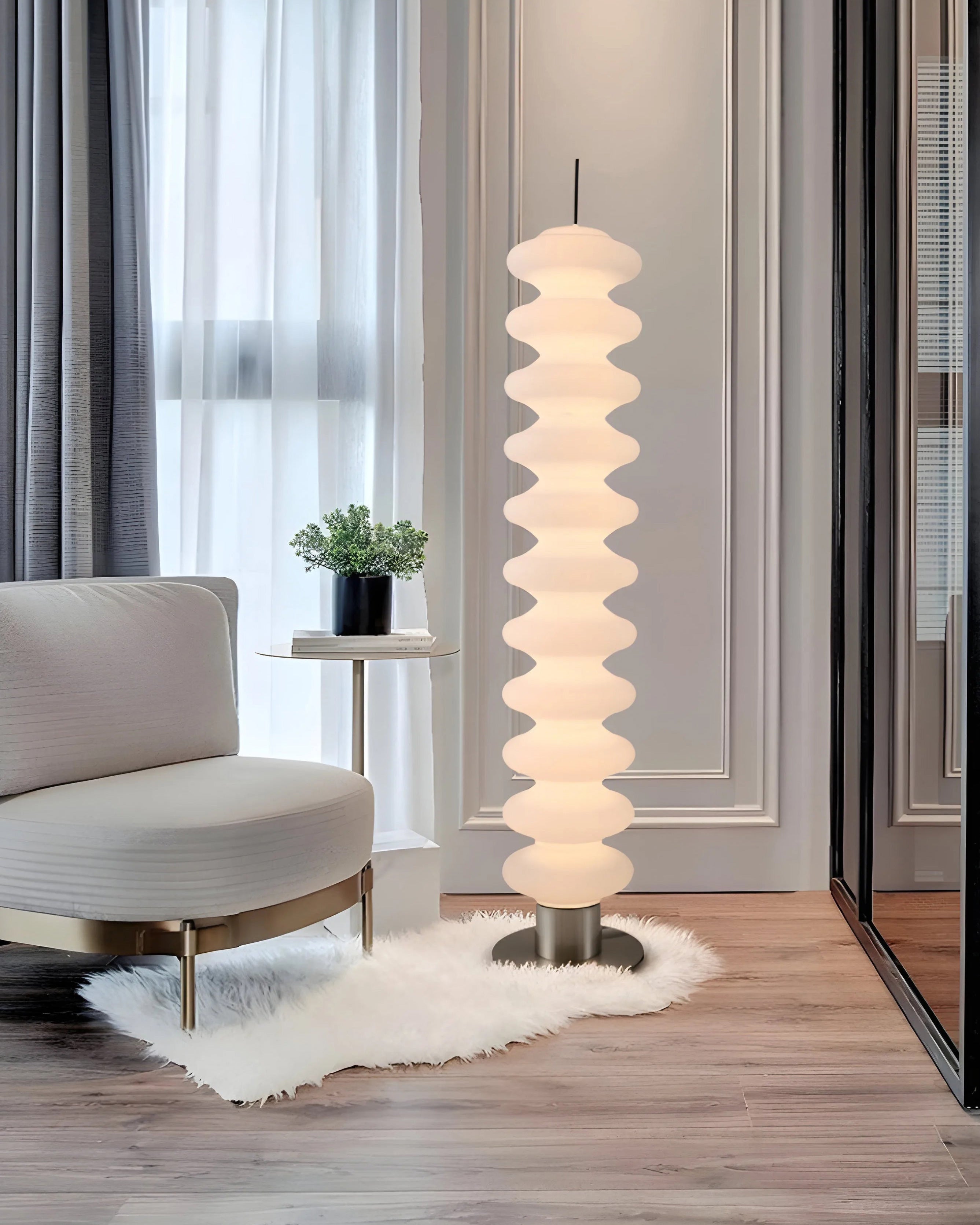 WOMO Lampe sur Pied Boules de Verre Empilées - WM7127