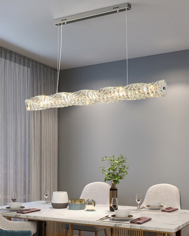 WOMO Suspension Lineaire Cristal pour Salle à Manger - WM2193