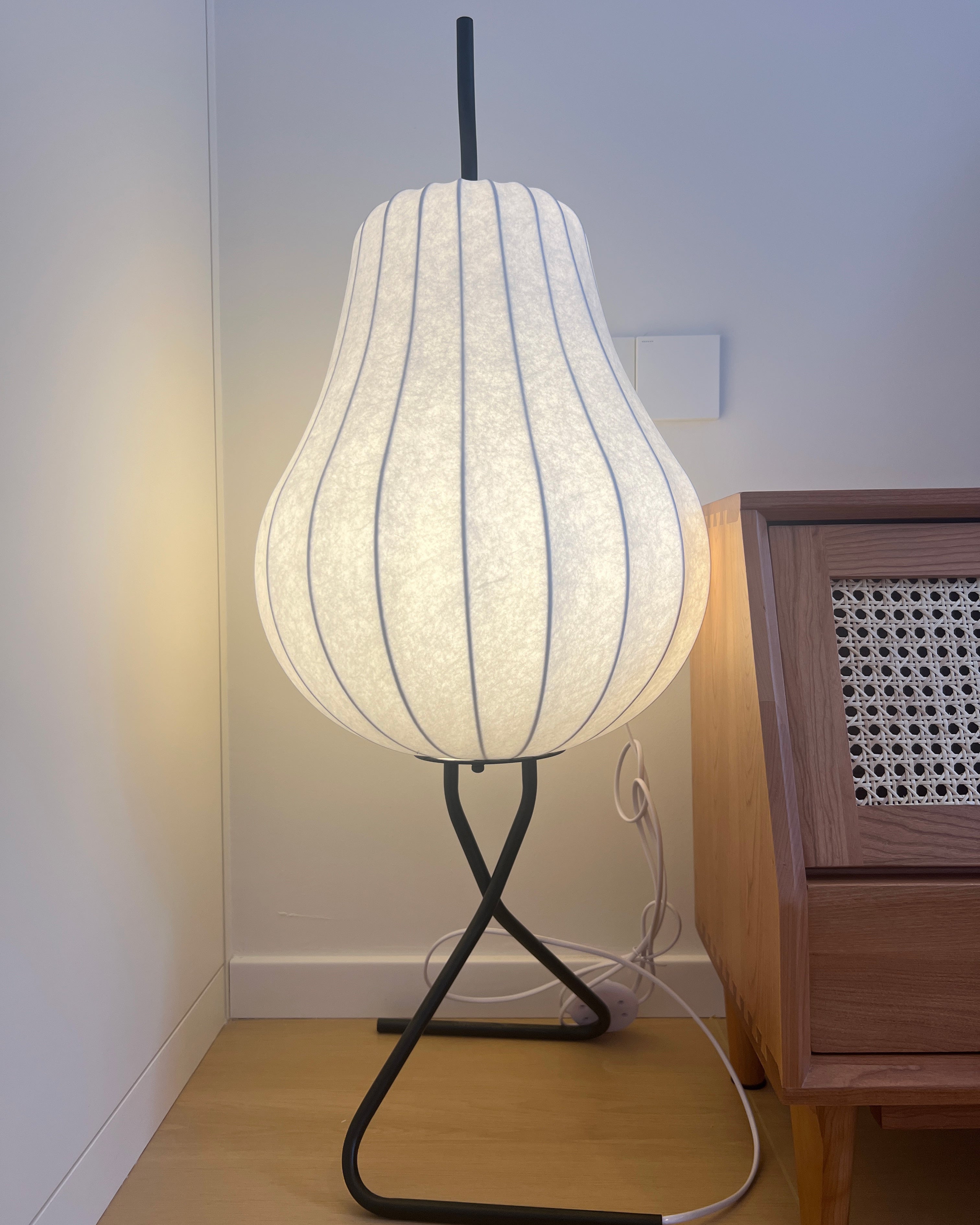 WOMO Lampe sur Pied Lanterne Poire en Soie - WM7126