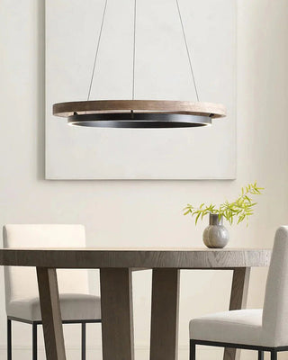 WOMO Lustre Anneaux Led en Bois-WM2492