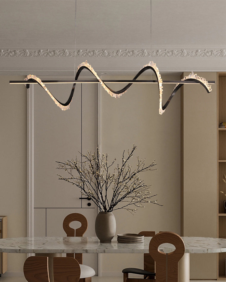 Lustre linéaire en cristal WOMO Swirl-WM2713