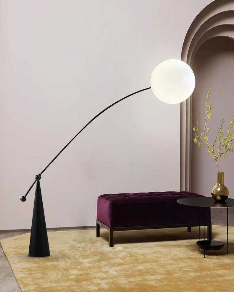WOMO Lampe sur Pied Bras Articulé Globe Verre - WM7129